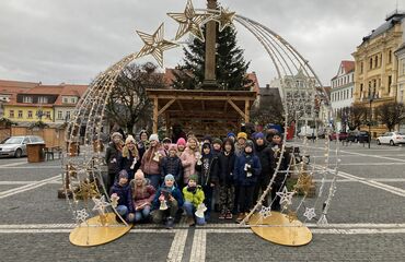 Vánoční Centrum textilního tisku a hrad Lipý