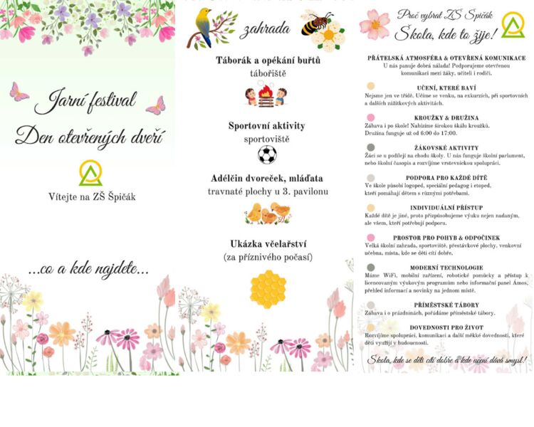 Jarní festival – Den otevřených dveří