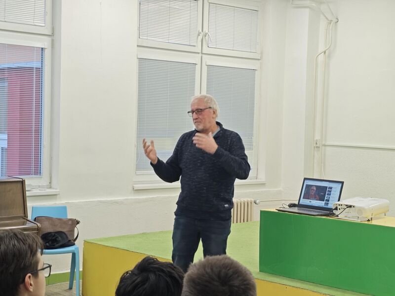 Setkání s Jiřím Rudolfem v rámci Dne pro školu