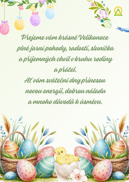 Přejeme vám krásné Velikonoce plné pohody, radosti a jarní nálady