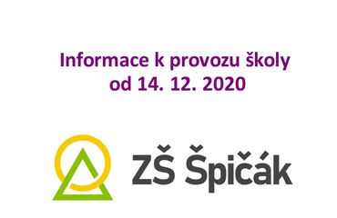 Informace k provozu školy od 14. 12. 2020